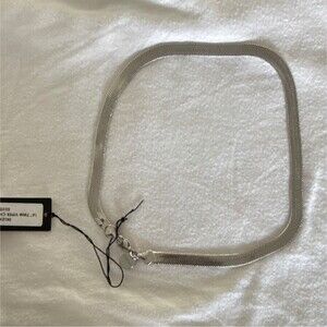 Eklexic Viper Chain Necklace 16" 7mm Silver Metal Lobster Closure Signed